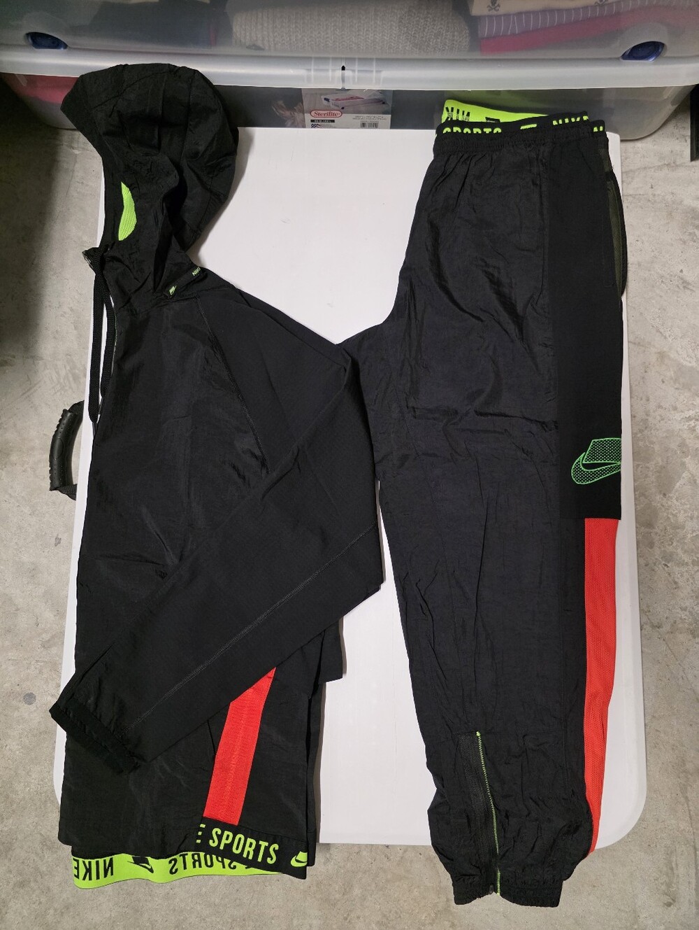 Nike Dri-FIT Colorblock 2-Piece Tracksuit Set Hooded Zip Jacket Pants L